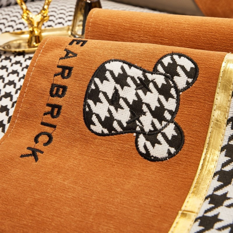 BearBrick - Sofa cover with embroidery