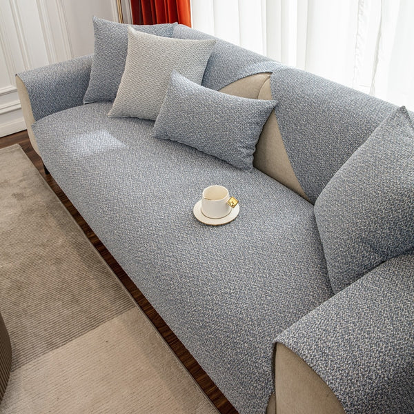 Vier-Jahreszeiten-Sofabezug aus atmungsaktivem Leinen für das Wohnzimmer 