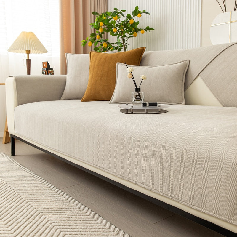 Housse de canapé universelle tissu Chenille